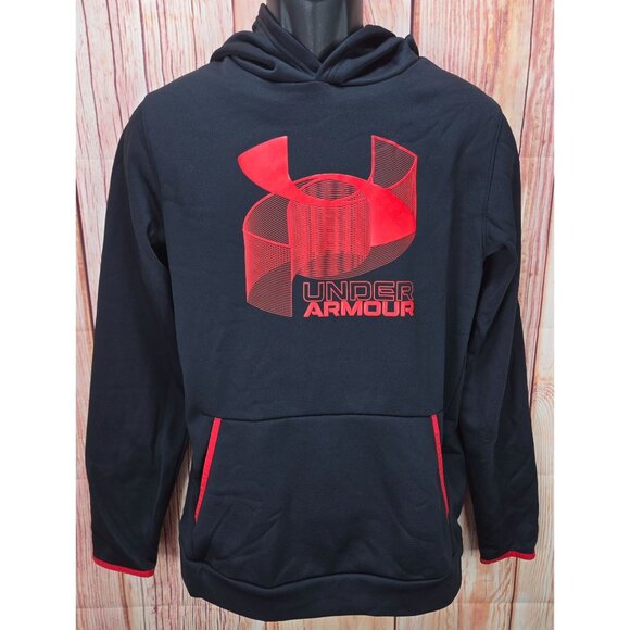 Under Armour Kids Loose Fit Coldgear Black Hoodie YXL - Picture 1 of 6